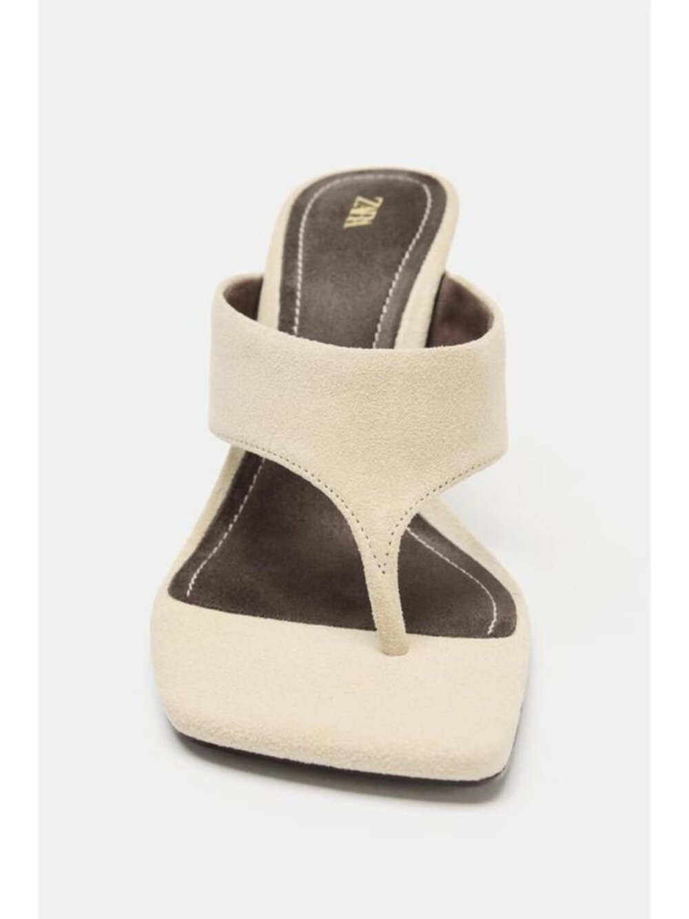 ZARA SUEDE HEELED SANDALS - Picture 4 of 5